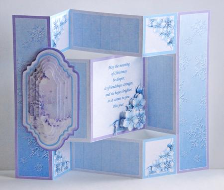Christmas Lamplight Tri Shutter Mini Card Kit by Carolyn Norris
