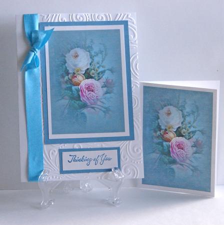 A4 Background Vintage Roses by Carolyn Norris