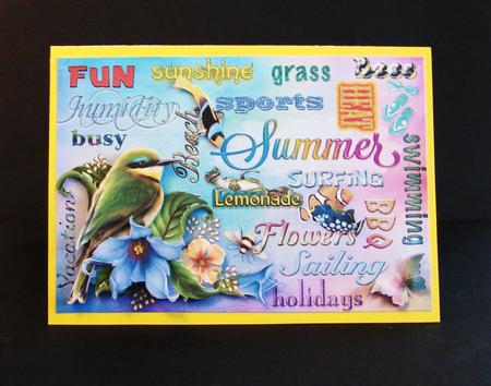 Summer Subway Art, A5 Step by Step Card by Carolyn Norris