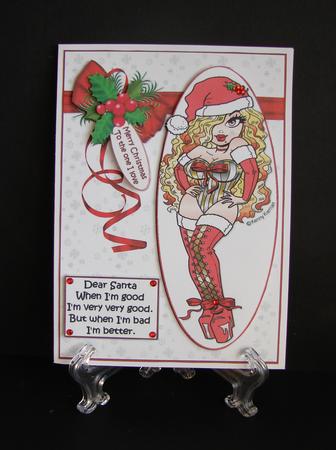 Xmas Hottie Christmas Wishes to the One I Love Quick Card by Carolyn Norris