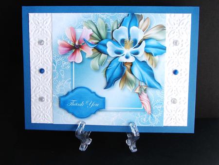 Fleurs De La Foret Blue Lacey Square by Carolyn Norris