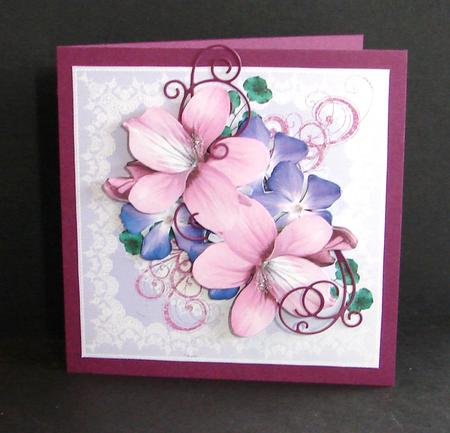 Dream Flowers on Lace by Carolyn Norris