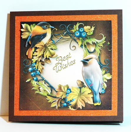 Beautiful Birds on a Wrought Iron Frame Quick Topper by Carolyn Norris