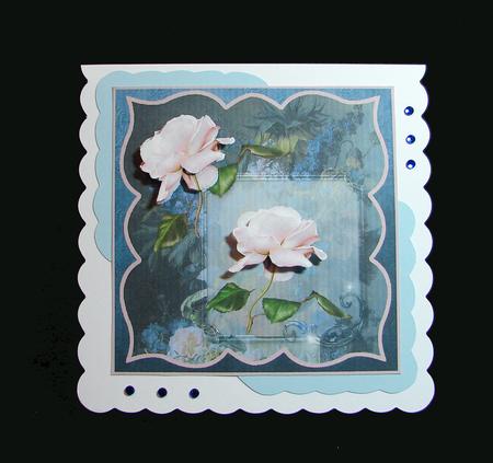 Rose Decor 8x8 Card Front by Carolyn Norris