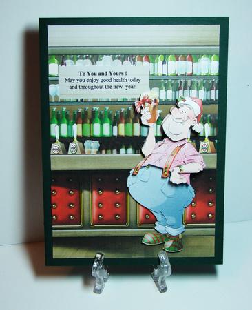 Christmas Spirits Dude Decoupage Sheet. by Carolyn Norris