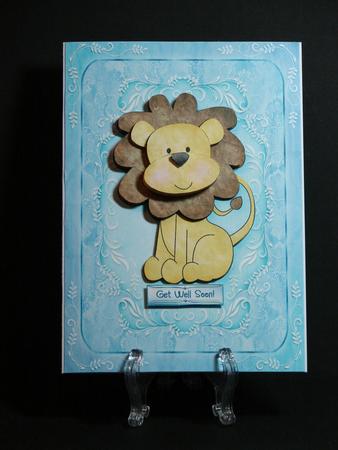 Wee Ones Lion, A5 Step by Step Card by Carolyn Norris