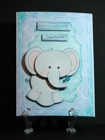 Wee Ones Elephant, A5 Step by Step Card by Carolyn Norris