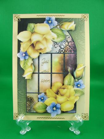 Enchanted Yellow Roses Window by Carolyn Norris