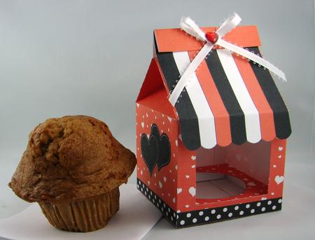 3D Romantic Hearts Milk Carton Cupcake or Treat Box Mini Kit by Carolyn Norris