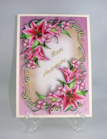 Pink Stargazer Lilies Floral Plaque by Carolyn Norris