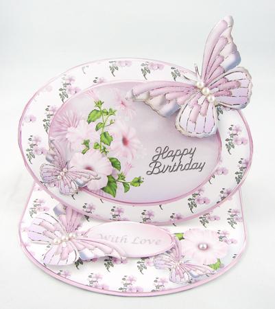 Butterfly Petunias Oval Easel Mini Kit by Carolyn Norris
