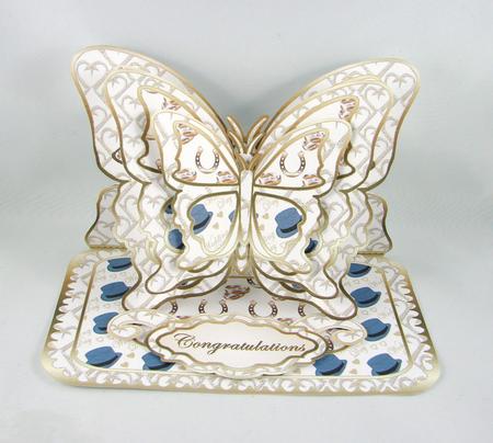 Layered Butterfly Easel - Wedding Day by Carolyn Norris