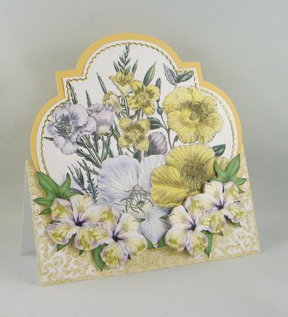Lemon Hibiscus Fancy Over 3D Mini Card Kit by Carolyn Norris