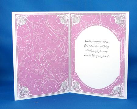 Cerise Little Birdy Fashion Base 7x5in Folded Insert by Carolyn Norris