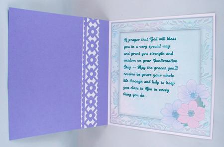 Flower Corner 5 - Confirmation Insert by Carolyn Norris