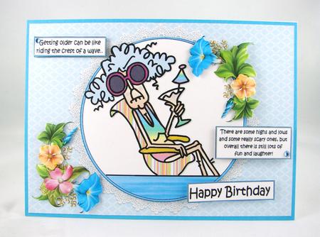 Stella on the Crest of a Wave Quick Card by Carolyn Norris