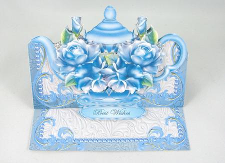 Floral Teapot Card Kit by Carolyn Norris