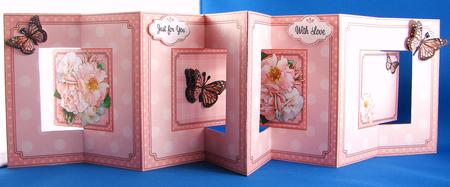 3D Flowers & Butterflies Accordion Swing Card by Carolyn Norris