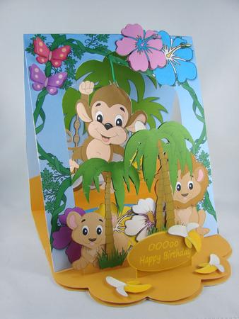 3D Open Front Easel Kit - Cheeky Monkey by Carolyn Norris
