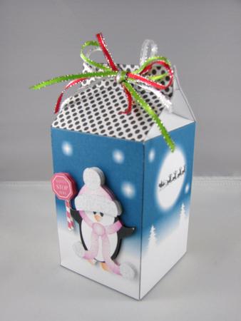 Santa Stop Here Penguin Treat Box by Carolyn Norris