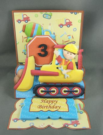 Digger Easel Card Kit Add Any Age by Carolyn Norris