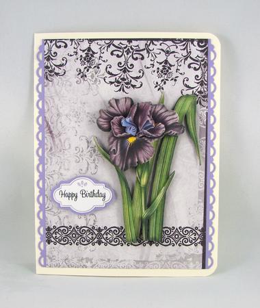 Vintage Floral 57, Iris by Carolyn Norris