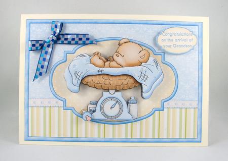 Baby Boy Bear Scales Decoupage Mini Kit by Carolyn Norris