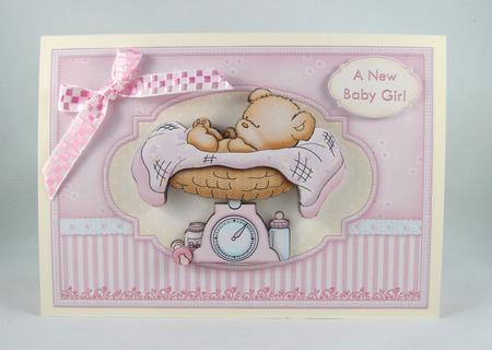 Baby Girl Bear Scales Decoupage Mini Kit by Carolyn Norris