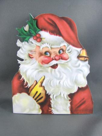 Vintage Santa Christmas Shaped Card by Carolyn Norris