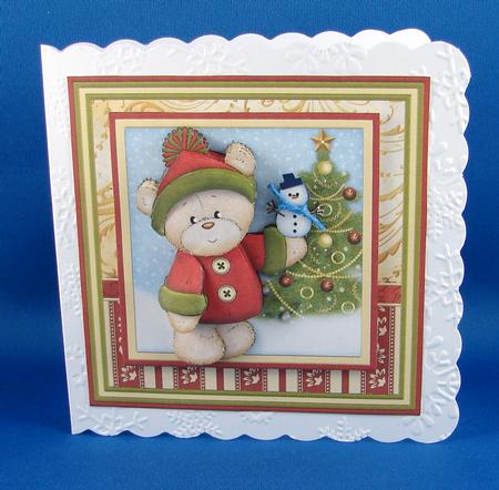 Barclay Bear & Snowman Christmas Mini Kit & Decoupage by Carolyn Norris