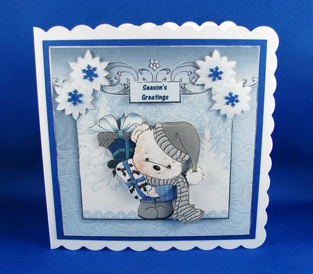 Gift Ted Card with Decoupage by Carolyn Norris