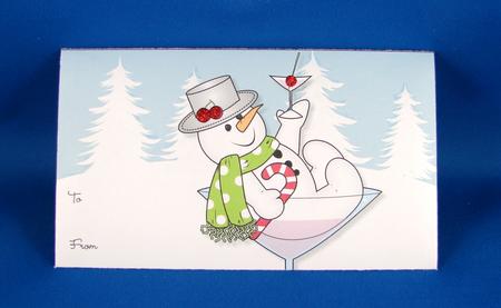 Chilly with Cocktail Christmas Money Wallet by Carolyn Norris