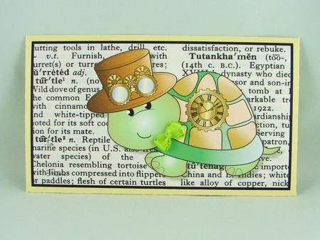 Green Steampunk Turtle Dictionary Money Wallet by Carolyn Norris