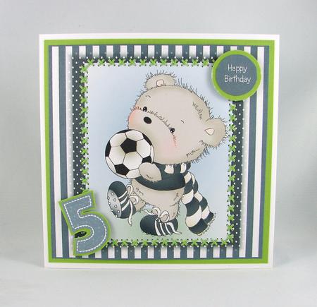 Kick Off Ted Card Topper Age 4-7 by Carolyn Norris
