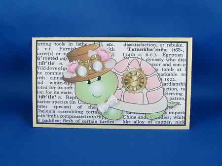 Pink Steampunk Turtle Dictionary Money Wallet by Carolyn Norris