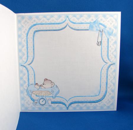8x8 Cute Baby Boy Weighs in Mini Kit Insert Plate by Carolyn Norris