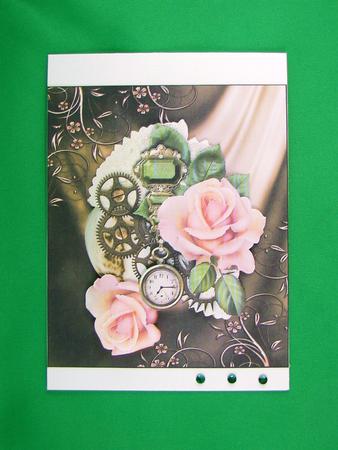 Timeless Rose Steampunk Topper with Decoupage by Carolyn Norris