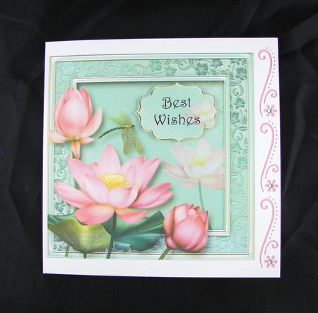 Lovely Waterlilies 8x8 Quick Topper by Carolyn Norris