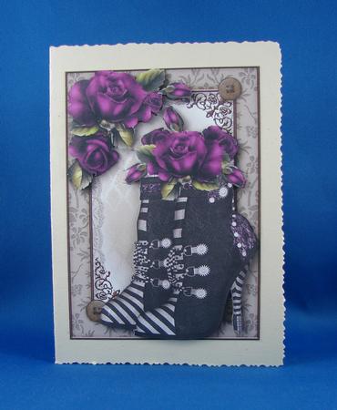 Steampunk Boots & Purple Roses by Carolyn Norris