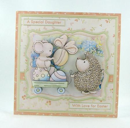 Easter Egg Wagon Easter 8x8 Mini Kit & Decoupage by Carolyn Norris