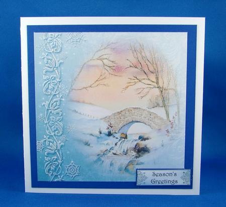 Watercolour Winter Waterfall by Carolyn Norris