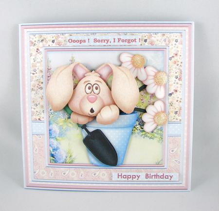 Oops a Daisy Another Year Older 8x8 Mini Kit & Decoupage by Carolyn Norris