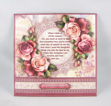 Say It with Roses 8x8 Mini Kit, Decoupage & Verse by Carolyn Norris