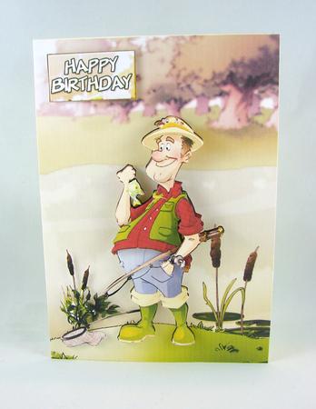 Fishing Dude Decoupage Sheet. by Carolyn Norris