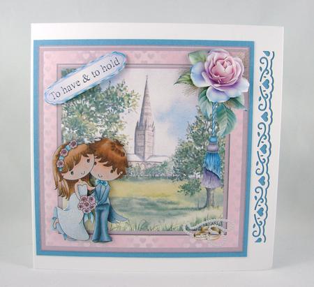 Penny's Special Day Wedding Card Topper & Decoupage by Carolyn Norris