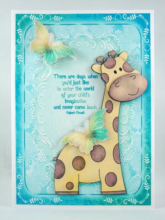 Wee Ones Giraffe, A5 Step by Step Card by Carolyn Norris