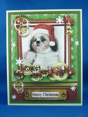 Shih Tzu Steampunk Christmas Wishes by Carolyn Norris