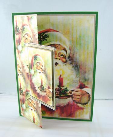 Vintage Santa Foldback Card and Toppers by Carolyn Norris