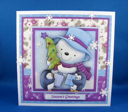 Snowman's Helpers 7.5 Christmas Decoupage Mini Kit by Carolyn Norris