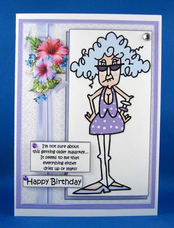 Stella Getting Older Malarkey Quick Card by Carolyn Norris